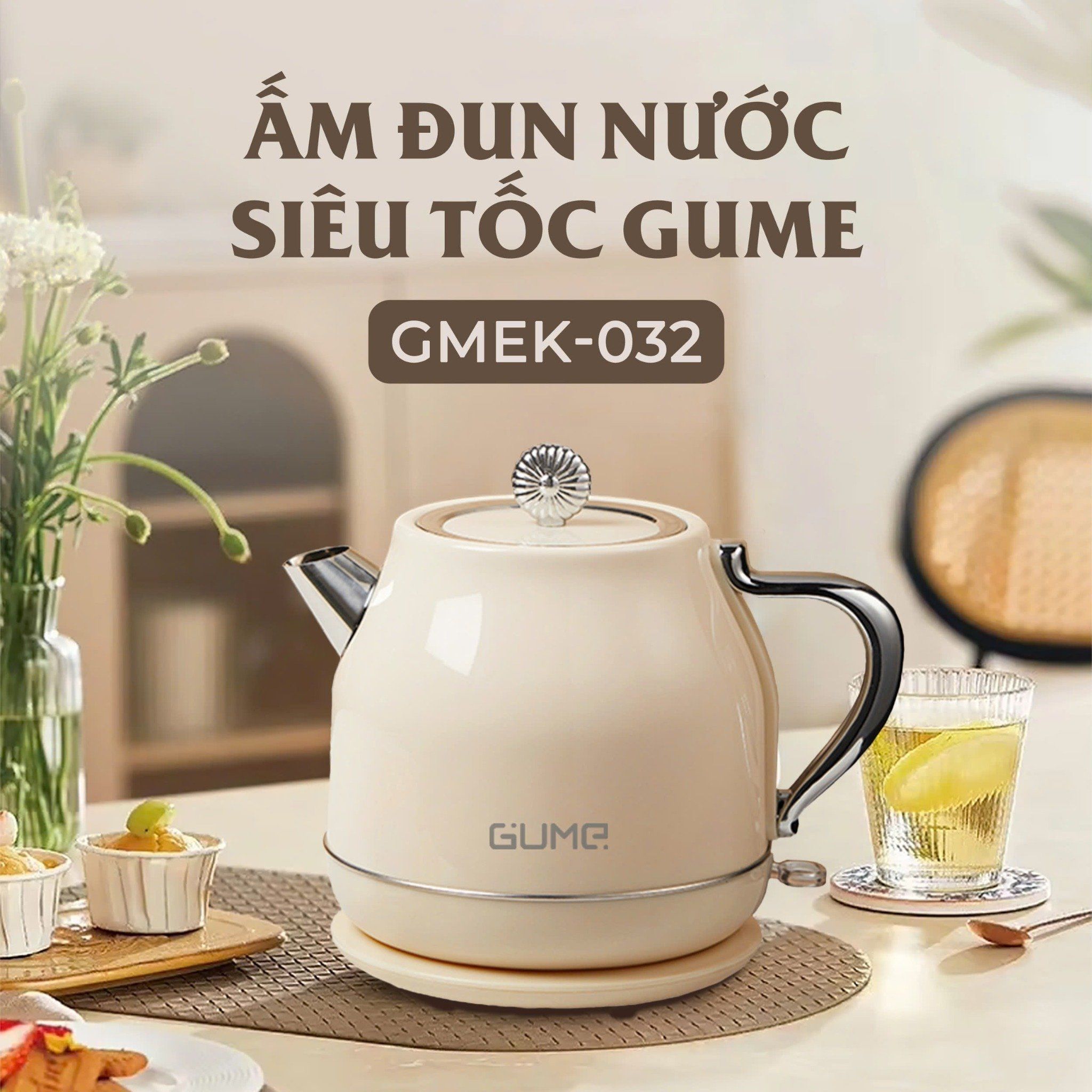 Ấm Siêu Tốc Đun Nước Mini Nấu Bằng Điện của Gume Korea Gmek 032 1
