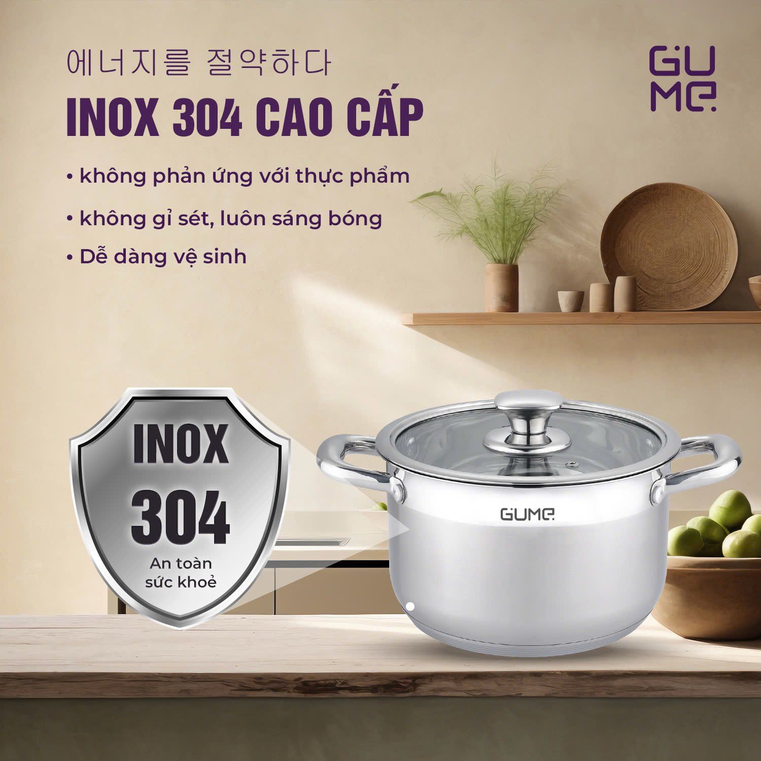Bộ 3 Nồi Luộc Gà GUME KOREA GMP 19 6