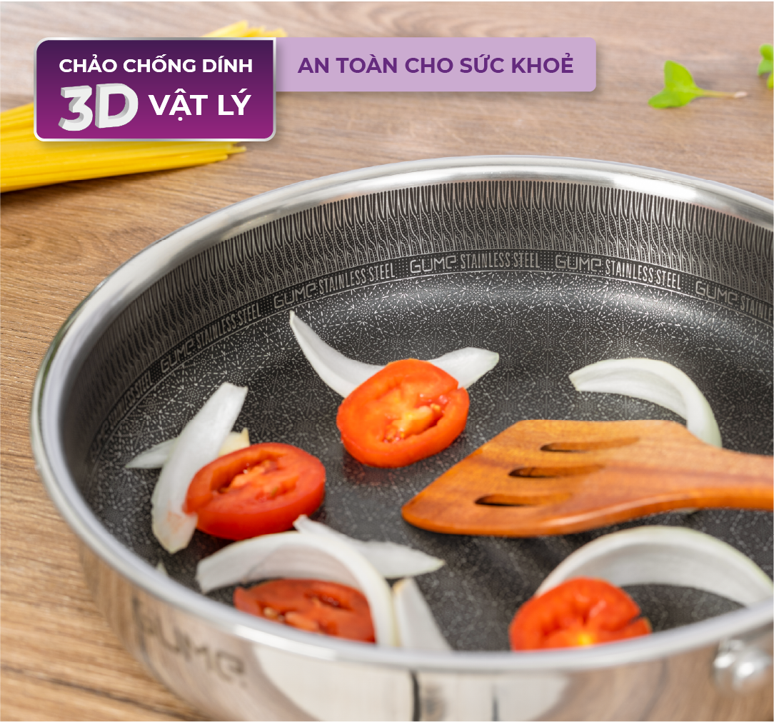 Bộ Nồi Chảo Inox đáy 5 Lớp GUME KOREA GMPPS 2201 3