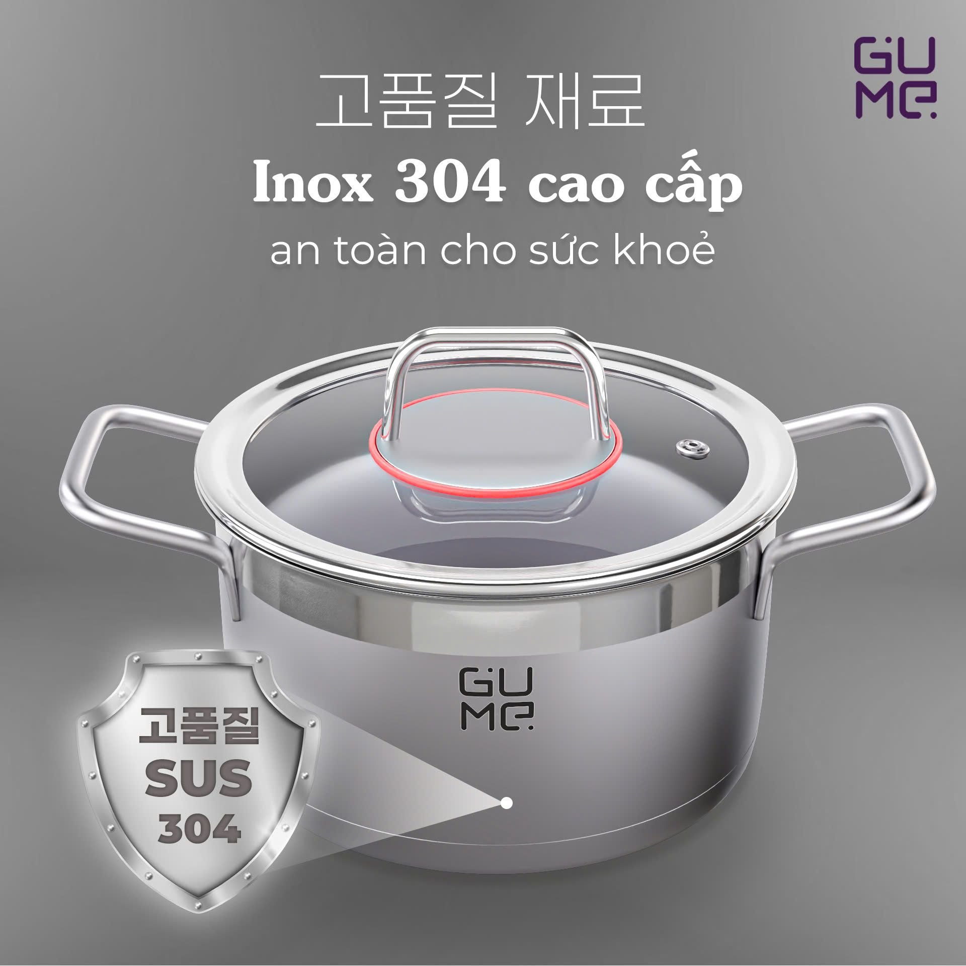 Bộ Nồi Inox JeJu Gume Korea 3pcs Usp Gmp 3533 7