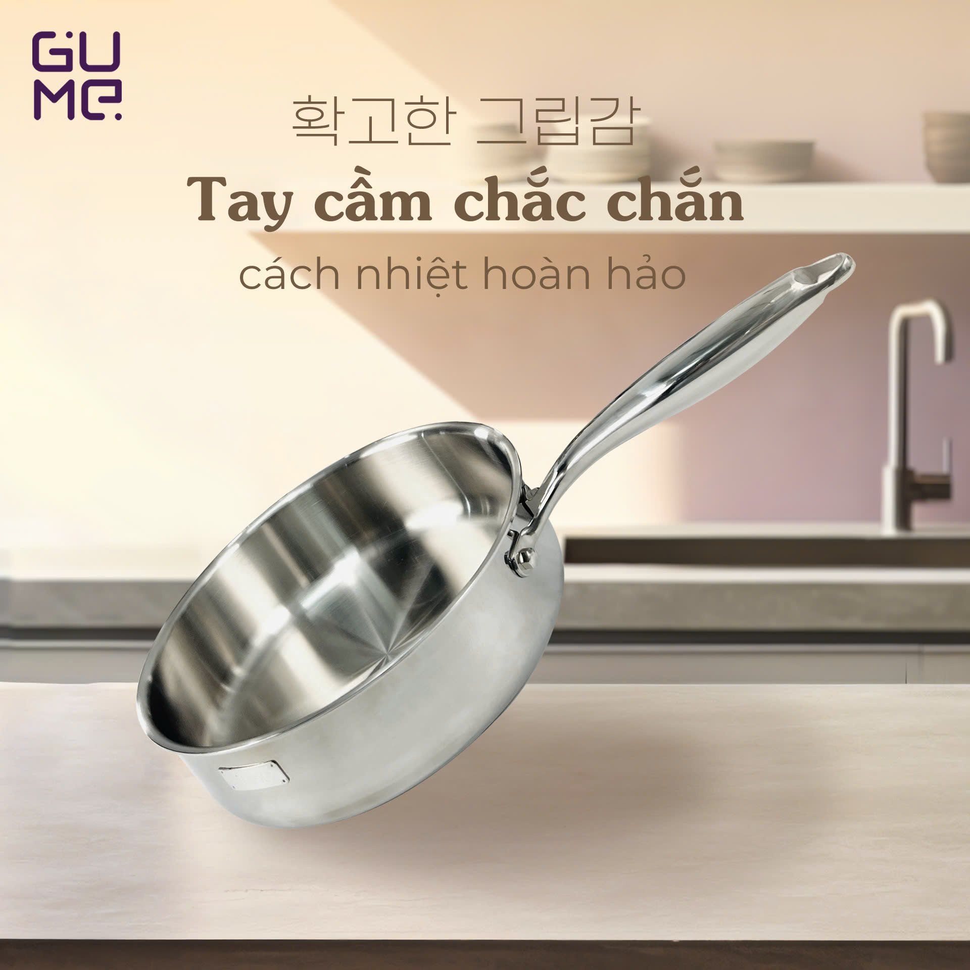 Bộ Nồi inox nguyên khối Namsan 4pcs Gmp 3426 Gume Korea 5