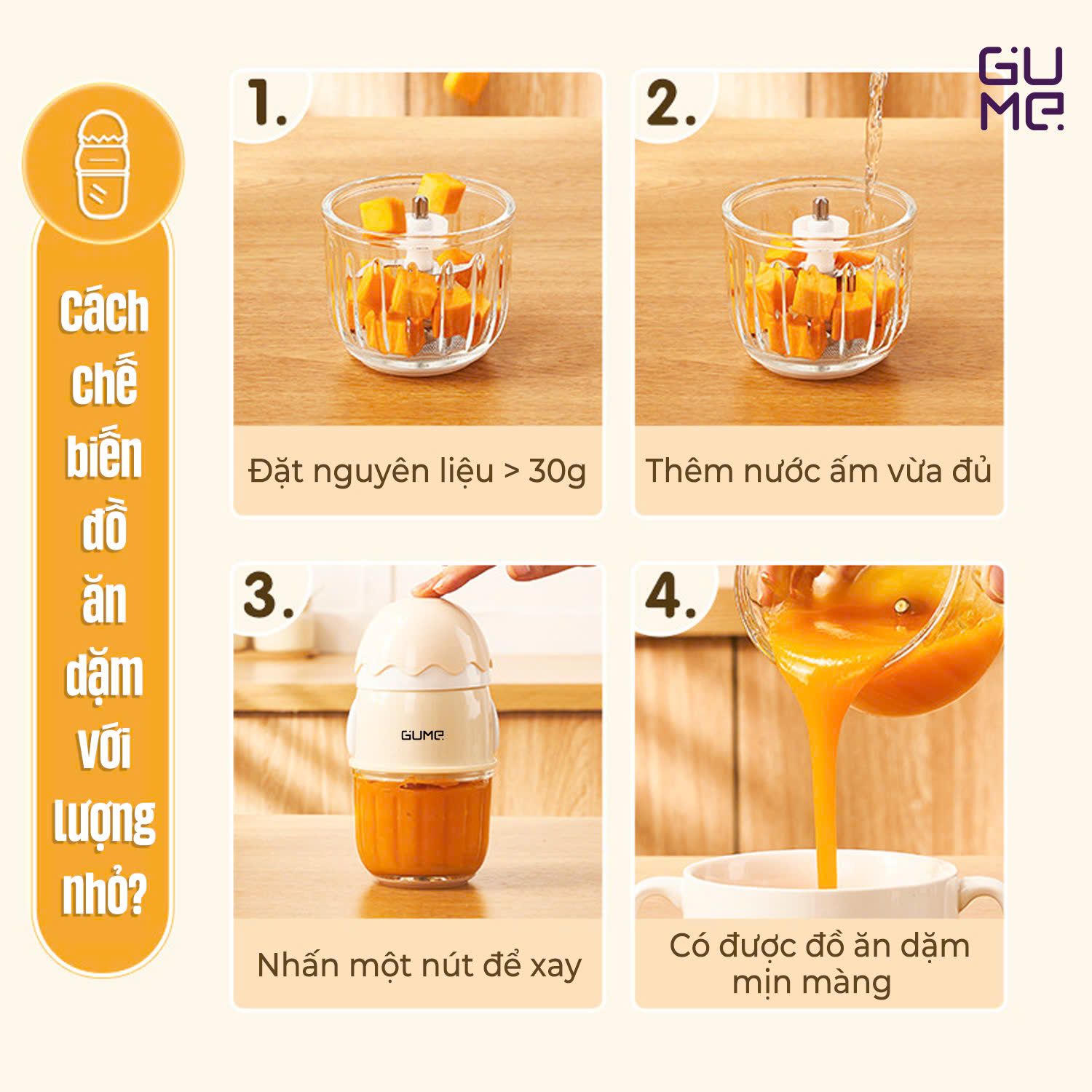 Máy Xay Ăn Dặm Thương Hiệu Hàn Quốc Chính Hãng Gume Korea Gm 2212 3