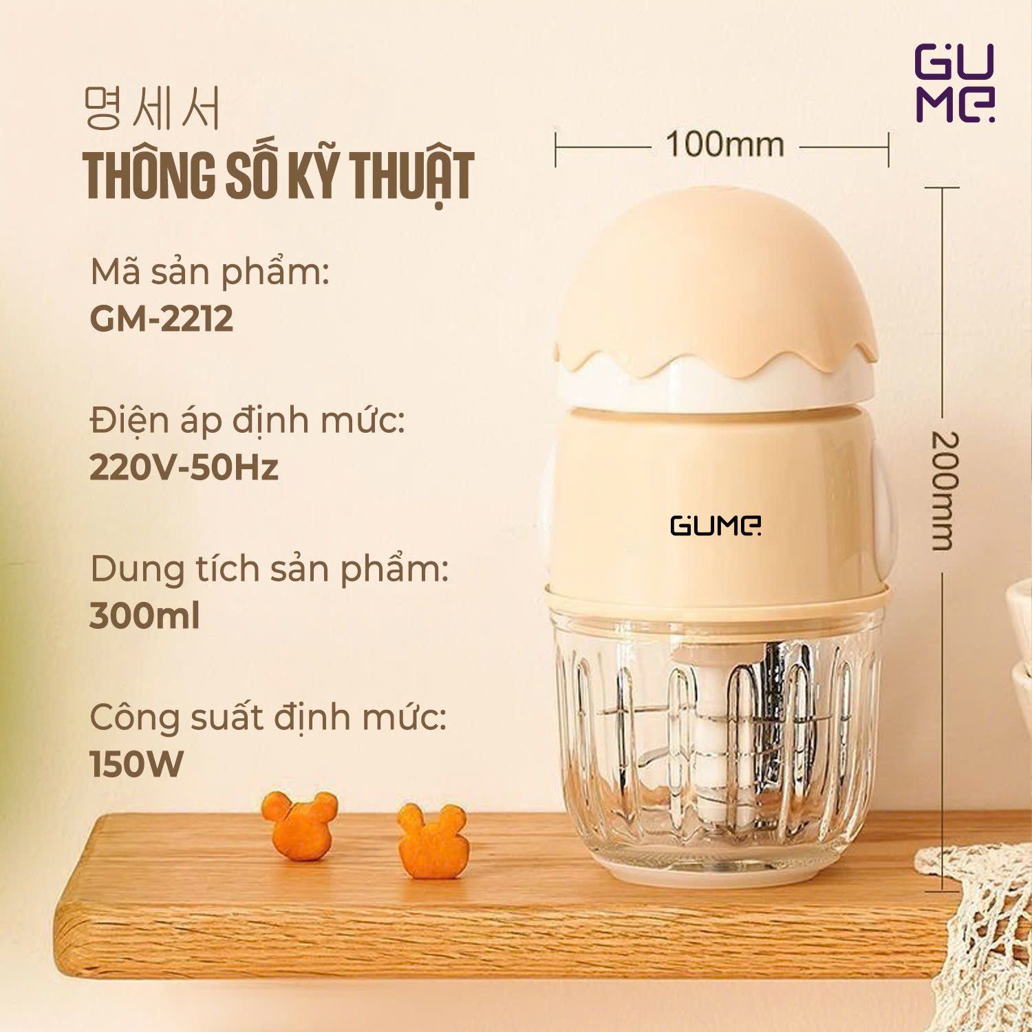 Máy Xay Ăn Dặm Thương Hiệu Hàn Quốc Chính Hãng Gume Korea Gm 2212 8