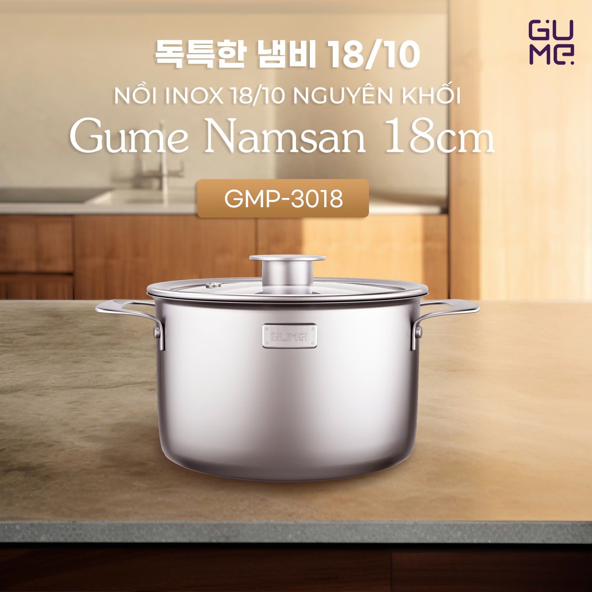 Nồi Inox Nguyên Khối Namsan Gume Korea Gmp 3018 2