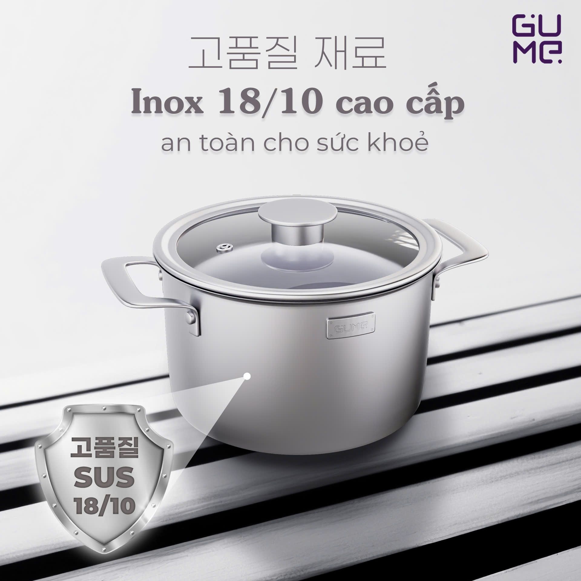 Nồi Inox Nguyên Khối Namsan Gume Korea Gmp 3018 4