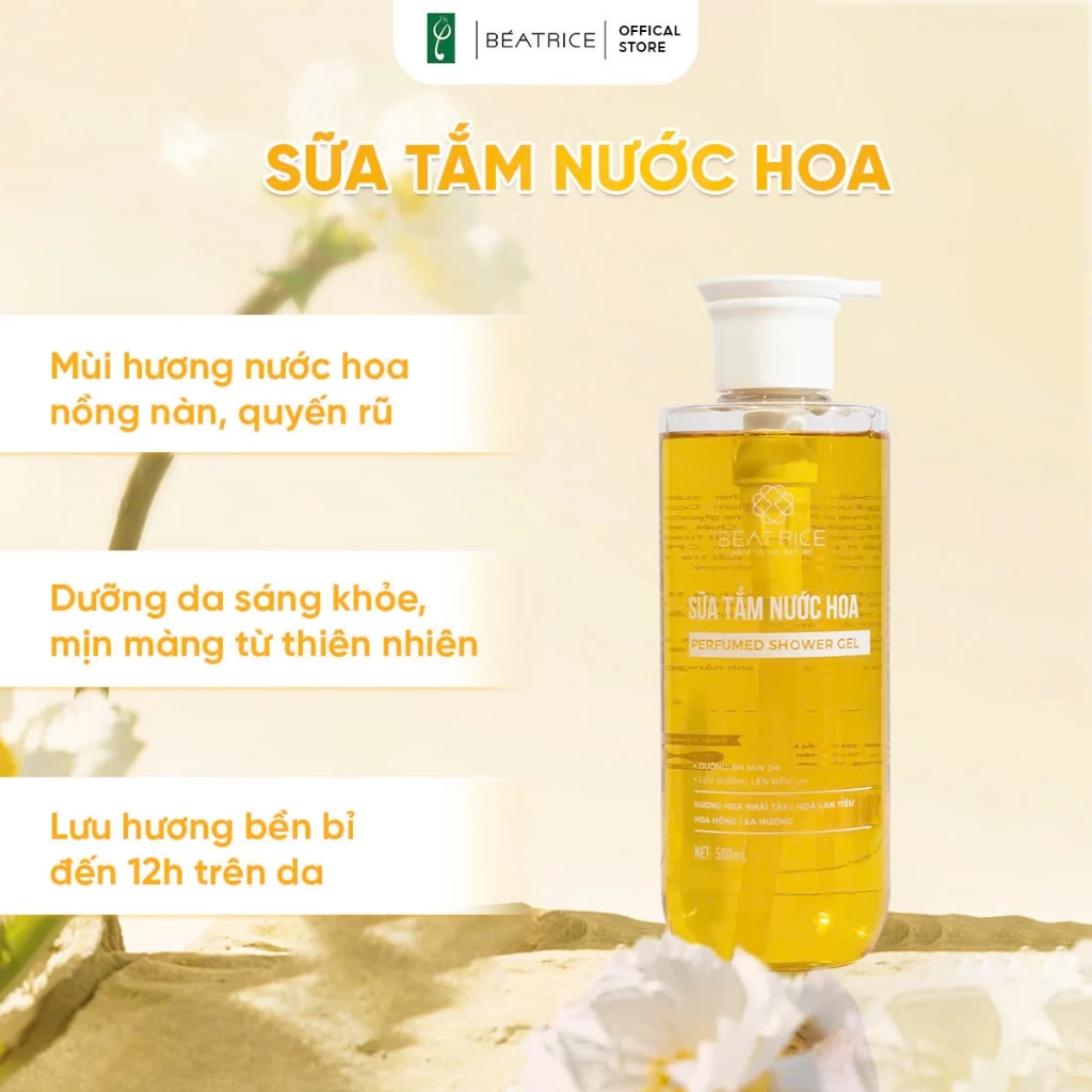Sữa tắm Beatrice lưu hương nước hoa Dưỡng ẩm mịn da 500ml 3