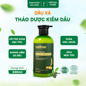 Dầu Xả Dược Liệu, Chanh, Gừng, Hà Thủ Ô, Giúp Bóng Mượt, Đen Chắc Khỏe, Mọc Nhanh, Lưu Thông Máu, Phục Hồi Hư Tổn MeiMei 300ml