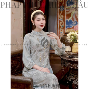 Bộ Đồ Pháp Phục Đi Chùa Cao Cấp Lót Hầu Gấm Vân Thoi Thanh Lịch Trang Nhã, TH Silk