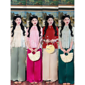 Bộ Đồ Pháp Phục Đi Chùa Cao Cấp SET MẸ & BÉ TƠ PHỐI DUYÊN DÁNG, Set mẹ, LC SILK