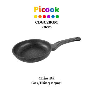 Chảo Đá Chống Dính Siêu Bền, Dùng Bếp Gas, Giá Rẻ, Hãng Picook, 28cm, CDGC28GM