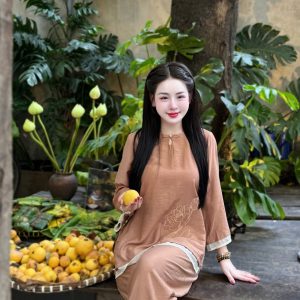 Pháp Phục Đi Chùa Cao Cấp Set Đũi Tơ Phối Tơ Nhẹ Mát Thanh Lịch, TH Silk