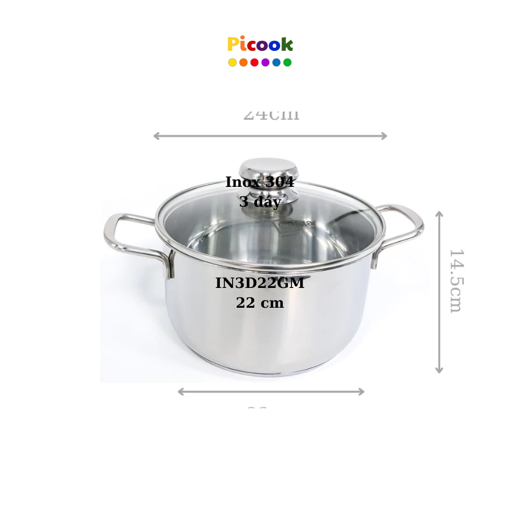 Inox 304 22cm