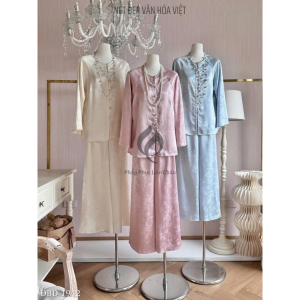 Bộ Đồ Pháp Phục Đi Chùa Cao Cấp GẤM THANH TRÚC, BÀ BA CÚC NGỌC SANG TRỌNG LC SILK