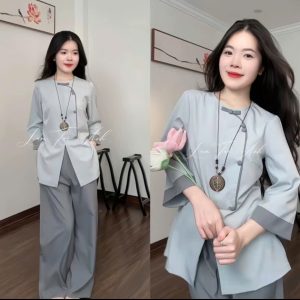 Bộ Đồ Pháp Phục Đũi Nhật Vạt Hò, TH Silk