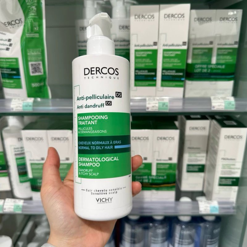 Dầu gội loại bỏ gàu VICHY DERCOS XANH LÁ 390ml 545