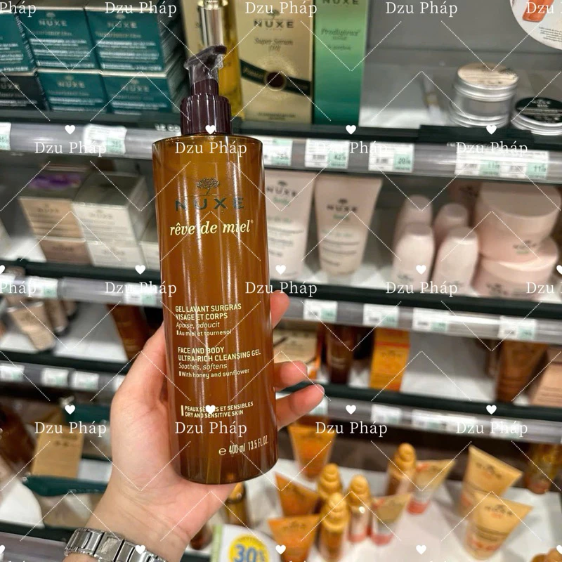 Sữa rửa mặt và tắm NUXE tinh chất mật ong 400ml 439
