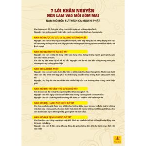 7 lời khấn nguyện nên làm Pháp Bình giấy cứng cán nilong 2 mặt khổ A4 20 x 30 cm