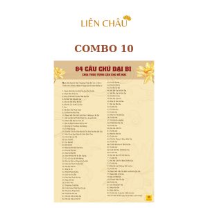Tờ Chú Đại Bi 84 Câu Khổ A4 Cán Nilong Bóng Chống Nước Combo 10 Liên Châu