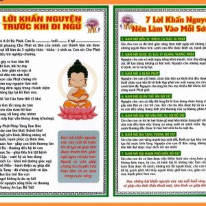 Tờ chú Lời Khấn Nguyện Trước Khi Đi Ngủ 1 mặt plastic cực đẹp SIZE A4