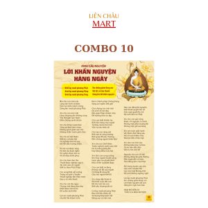 Tờ Kinh Cầu Nguyện Hàng Ngày Khổ A4 Cán Nilong Bóng Chống Nước Combo 10 Liên Châu Mart