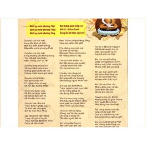 Tờ chú Kinh Lời Khấn Nguyện Hằng Ngày 1 mặt ép plastic siêu đẹp