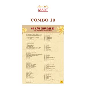Tờ Chú Đại Bi 84 Câu Khổ A4 Cán Nilong Chống Nước Combo 10 Liên Châu Mart