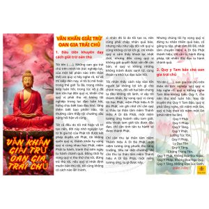 Tờ Chú Văn Khấn Giải Trừ Oan Gia Trái Chủ, In 2 Mặt Liên Châu