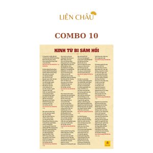 Tờ Kinh Từ Bi Sám Hối Đọc Mỗi Ngày, Cán ni lông, Khổ A4 Combo 10 Liên Châu