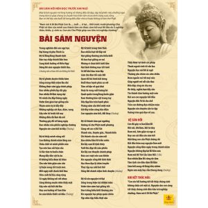 Bài Sám Hối Nên Đọc Trước Khi Ngủ và Tờ Kinh Từ Bi Sám Hối, Cán ni lông, Khổ A4 - Pháp Bình