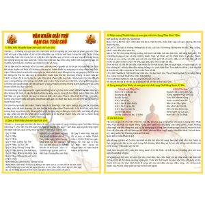 Tờ chú Văn Khấn Giải Trừ Oan Gia Trái Chủ 2 mặt ép plastic siêu đẹp Ms02