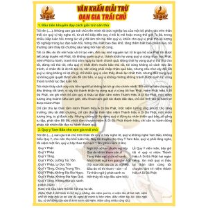 Tờ Chú Văn Khấn Giải Trừ Oan Gia Trái Chủ, In 2 Mặt Ms02