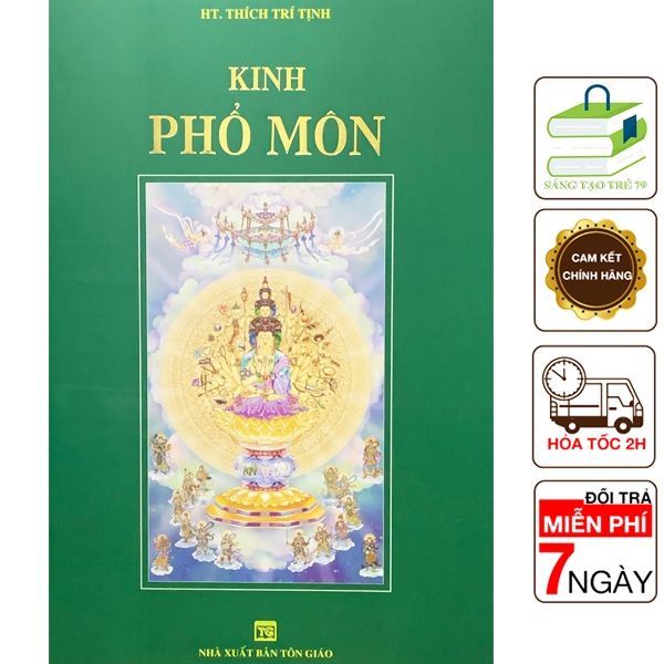 Sách - Kinh Phổ Môn - Bìa Xanh In Màu ( HT. Thích Trí Tịnh ) - Liên Châu Shop