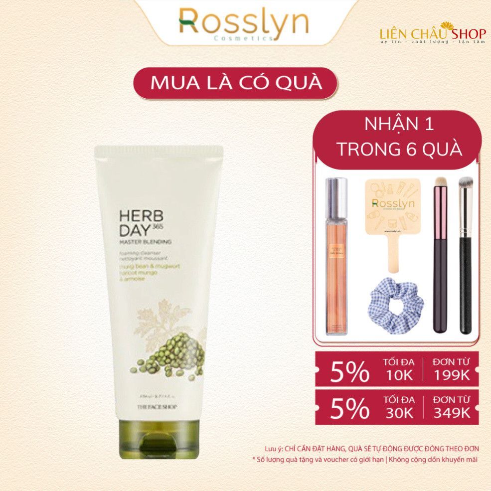 Sữa Rửa Mặt THE FACE SHOP Herb Day 365 Facial Foaming Cleanser 170ml - Xách tay LMT